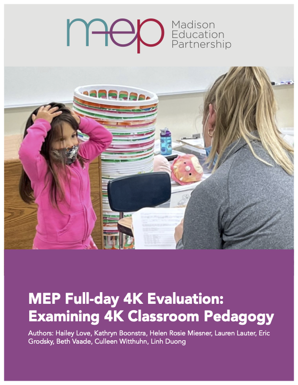 MEP Full-day 4K Evaluation: Examining 4K Classroom Pedagogy cover.