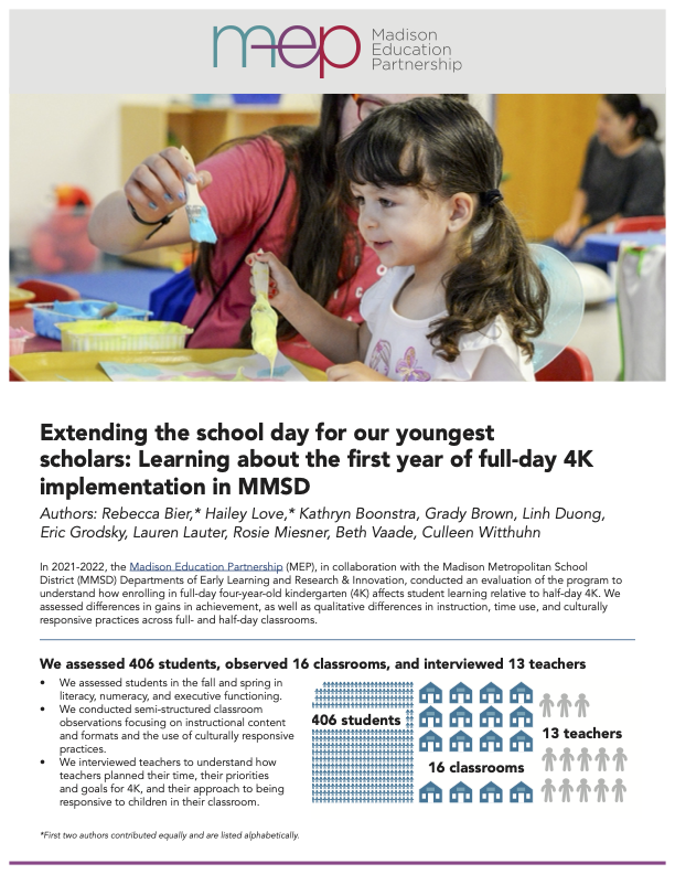 Extending the school day for our youngest scholars cover.