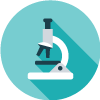 Icon of a microscope.