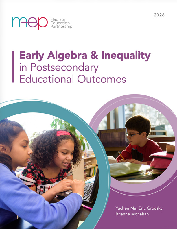 Early Algebra and Inequality Report cover.